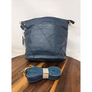 No Brand Blue Faux Leather Cross Body Purse NWT